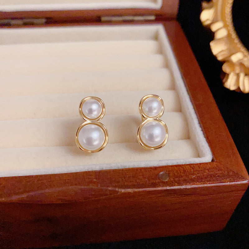 Luxury Geometric Pearl Ear Cuff Earrings – Elegant Design