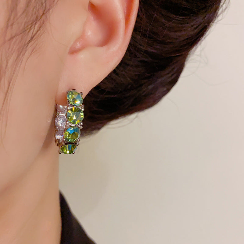 Elegant Full-Zircon Geometric Ear Cuff Earrings – Geometric Design