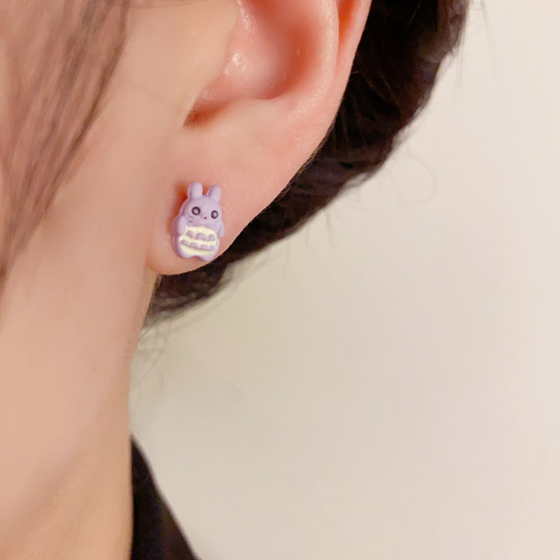 Colorful Animal Themed Set Stud Earrings - Cute Chic Design