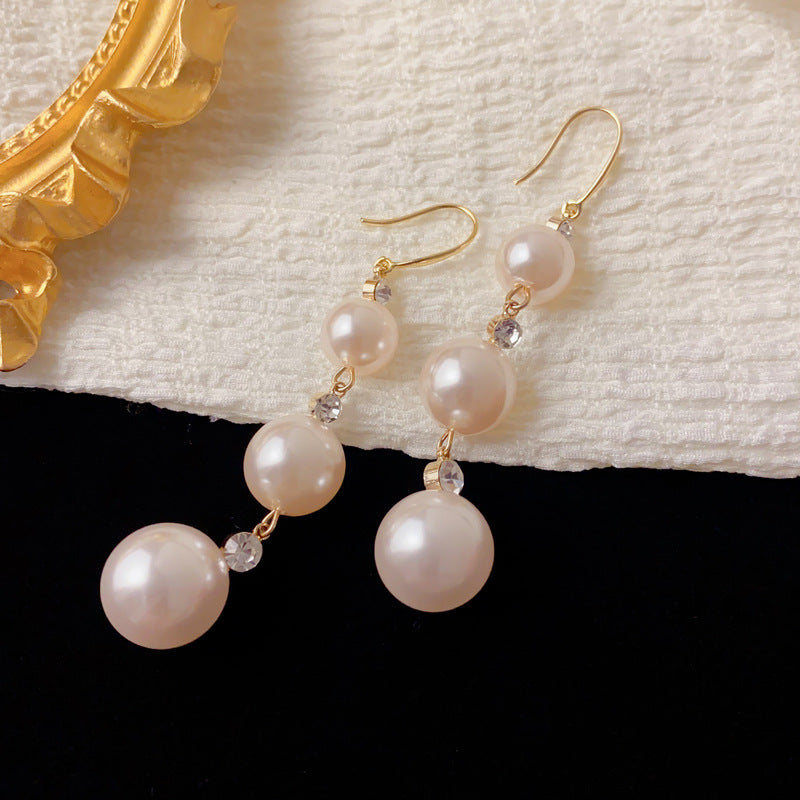 Luxury Long Pearl Tassel Drop Earrings – Elegant Design