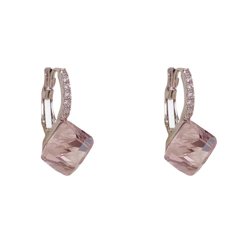 Luxury Square Zircon Geometric Ear Cuff Earrings – Elegant Design