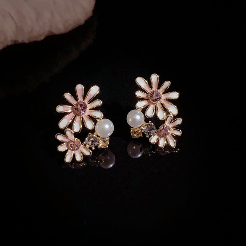 14K Gold-Plated Daisy Flower Stud Earrings – Sweet Minimalist Design