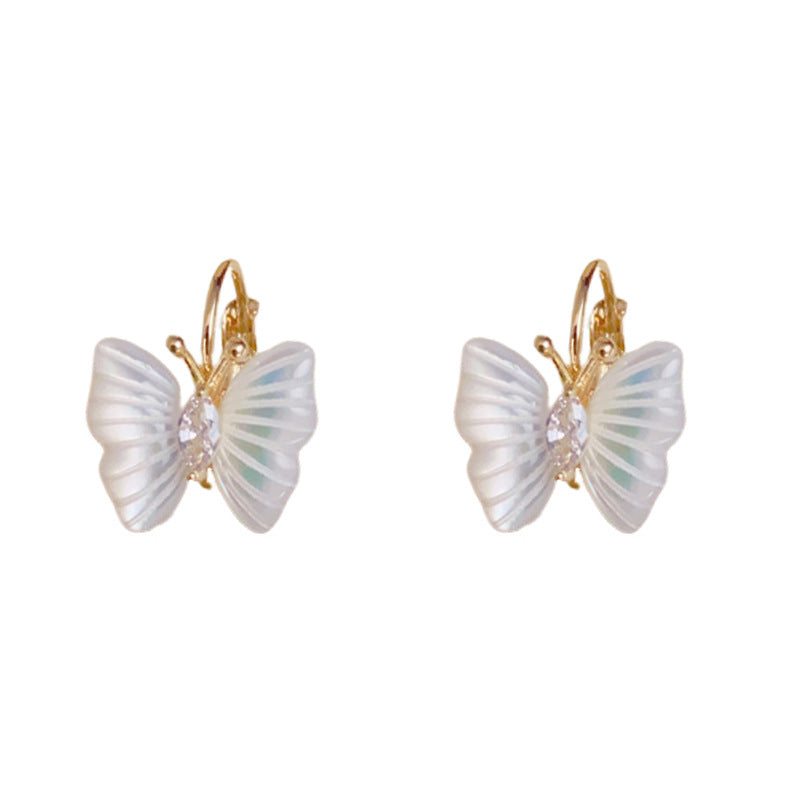 Luxury Mother-of-Pearl Butterfly Ear Cuff Earrings – Elegant Design