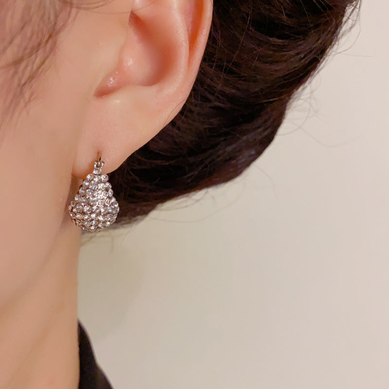 Elegant Full-Zircon U-Shaped Ear Cuff Earrings – Geometric Design