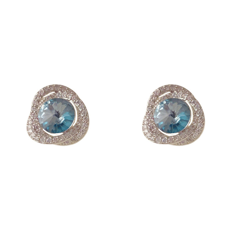 Luxury Full-Zircon Orbit Crystal Stud Earrings – Elegant Design