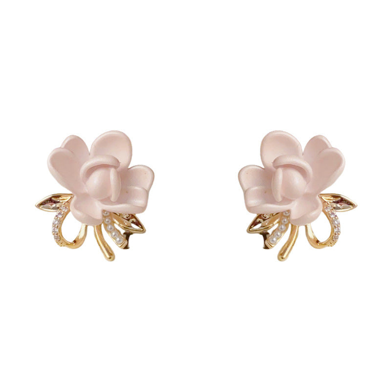 14K Gold Sweet Petal Bow Stud Earrings – S925 Silver Needle