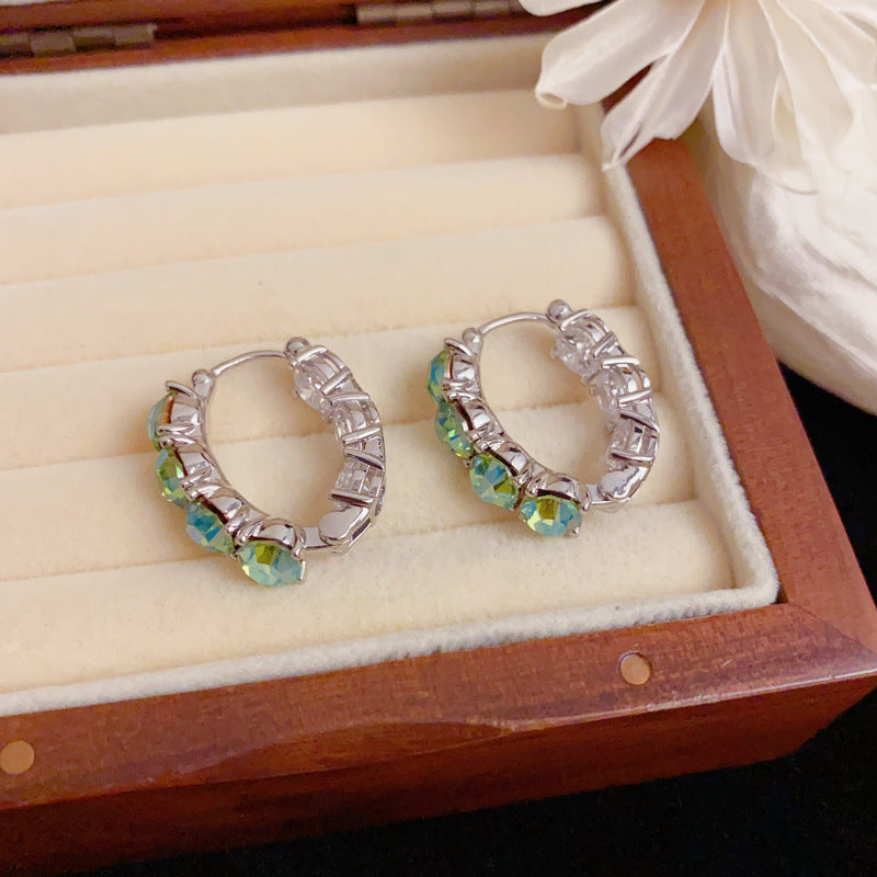 Elegant Full-Zircon Geometric Ear Cuff Earrings – Geometric Design