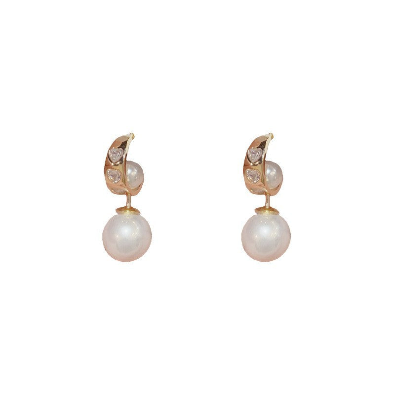 Versatile Multi-Wear Zircon & Pearl Stud Earrings – S925 Silver Needle