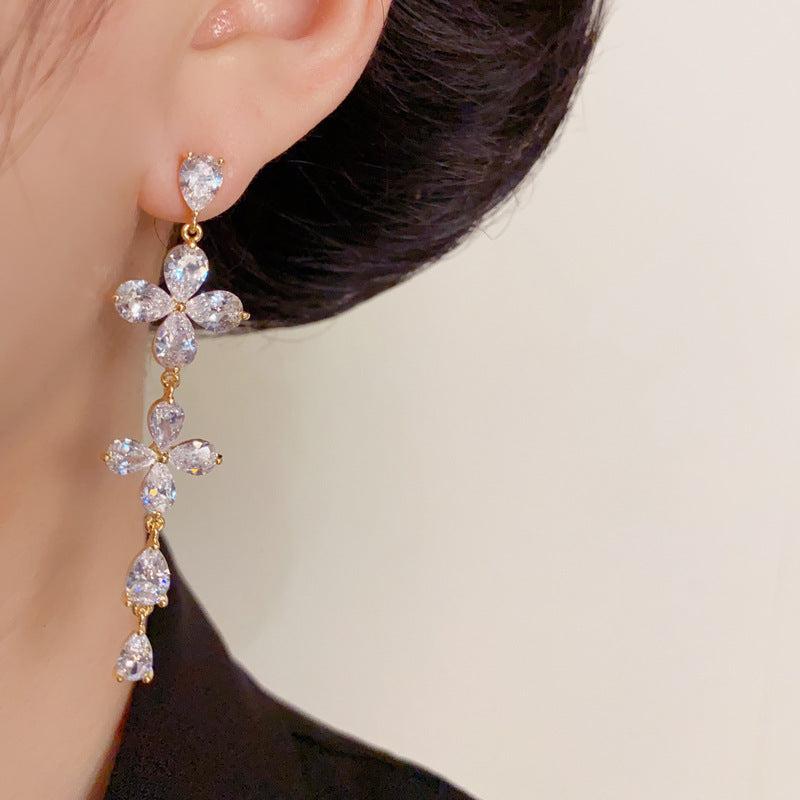 Luxury Butterfly Long Tassel Drop Earrings – Elegant Design