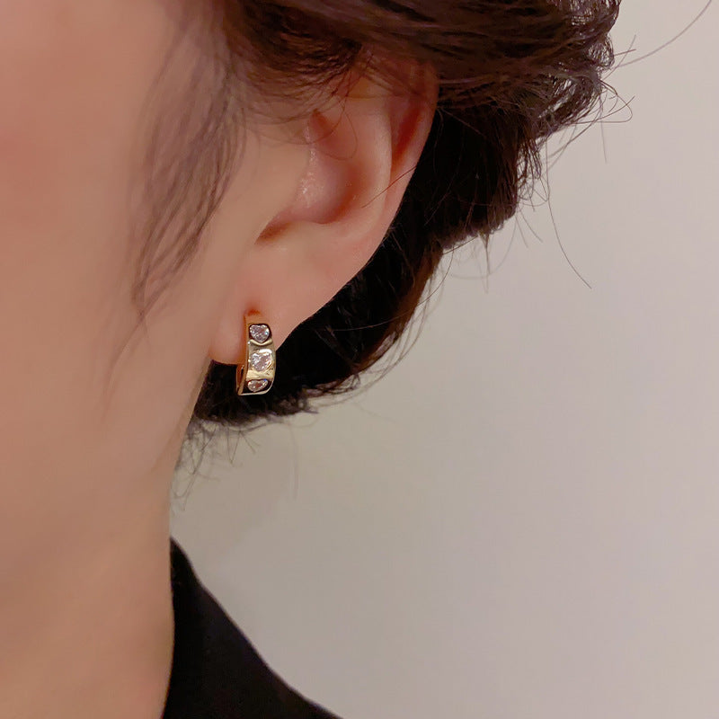 Versatile Multi-Wear Zircon & Pearl Stud Earrings – S925 Silver Needle