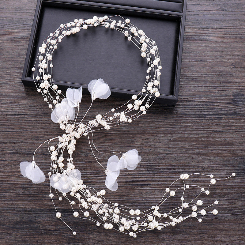 Bridal Headdress Handmade Pearl Fairy Hairband Super Fairy