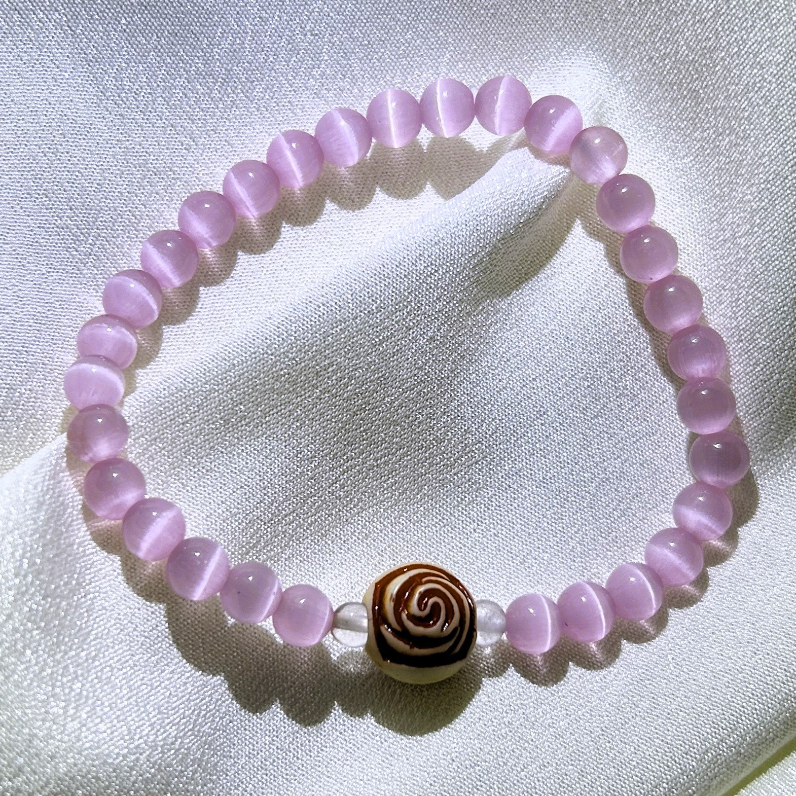 Pink Panther&Rosy Glow Fusion:Handmade Crystal Healing Bracelet