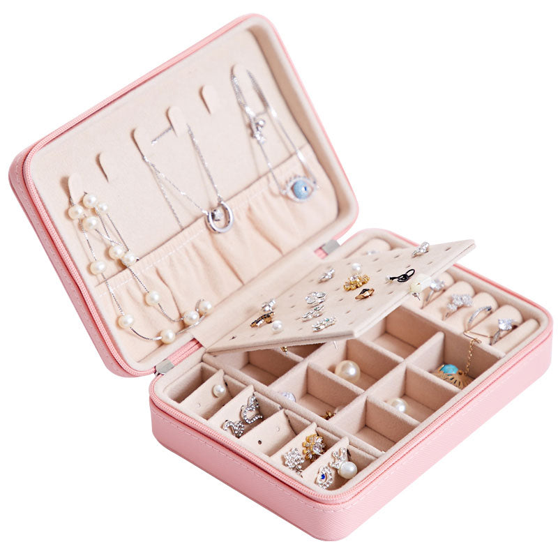 Earrings, rings multi-functional jewelry storage box