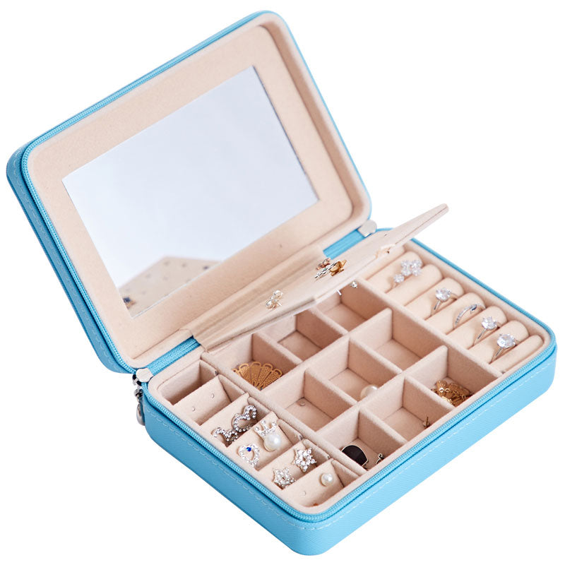 Earrings, rings multi-functional jewelry storage box