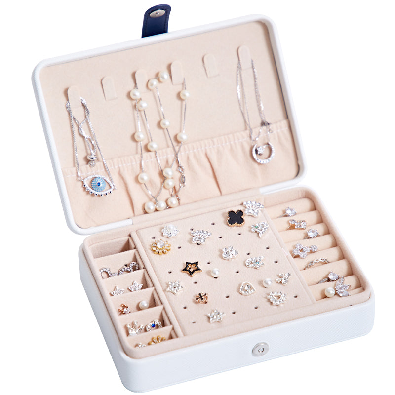 Earrings, rings multi-functional jewelry storage box