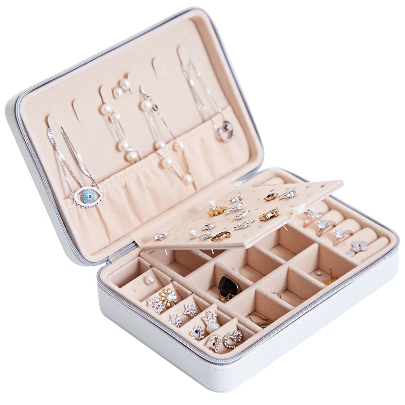 Earrings, rings multi-functional jewelry storage box