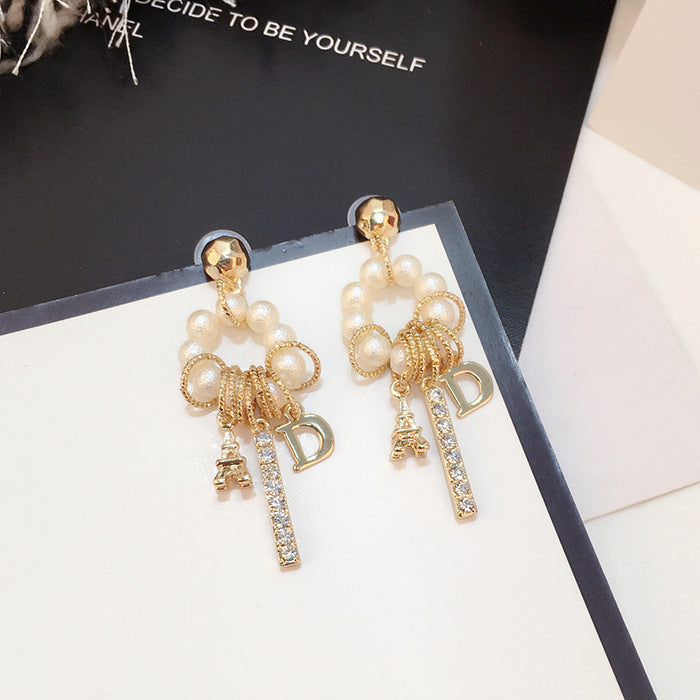 14k yellow gold-plated Paris drop earrings