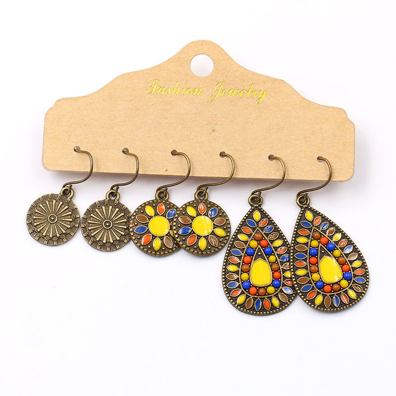 Flower earring set