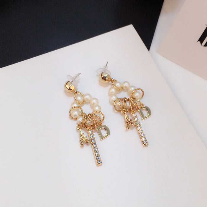 14k yellow gold-plated Paris drop earrings