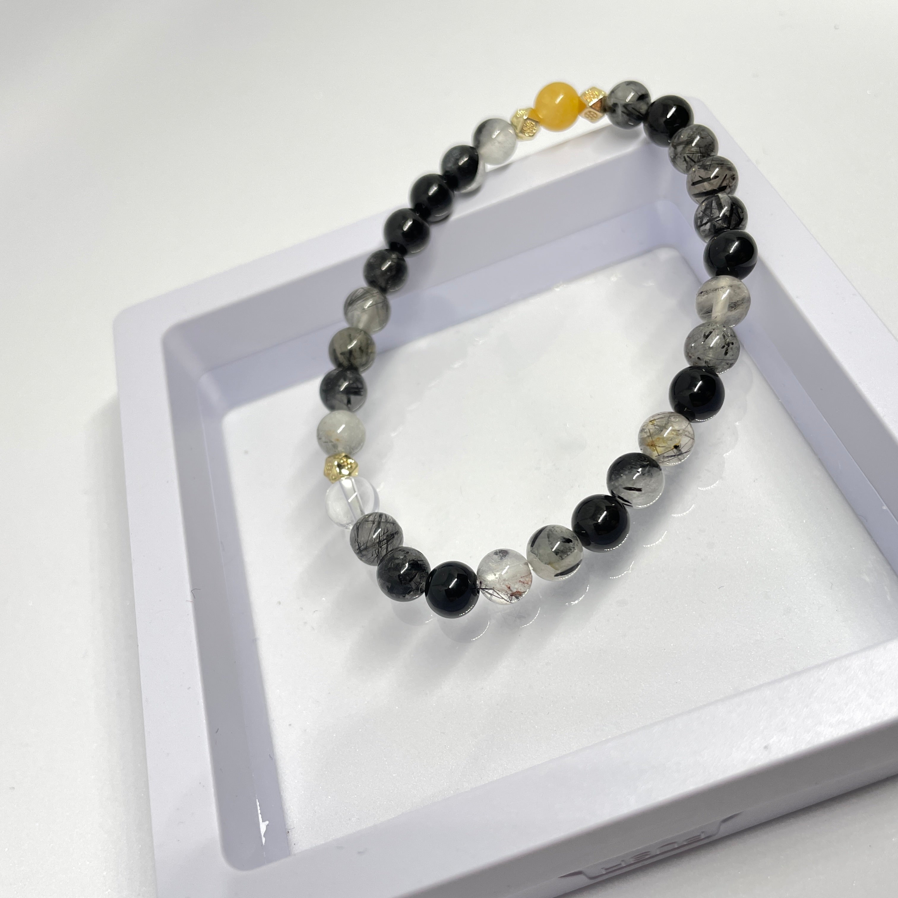 Shadow Gold:Handmade Crystal Healing Bracelet