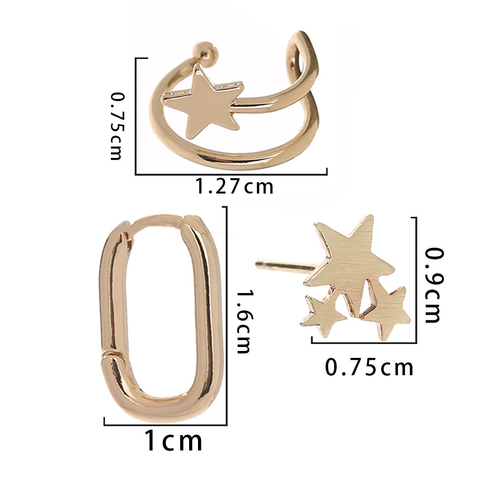 14k Gold-plated Korea Star Temperament Earrings Ear Clips