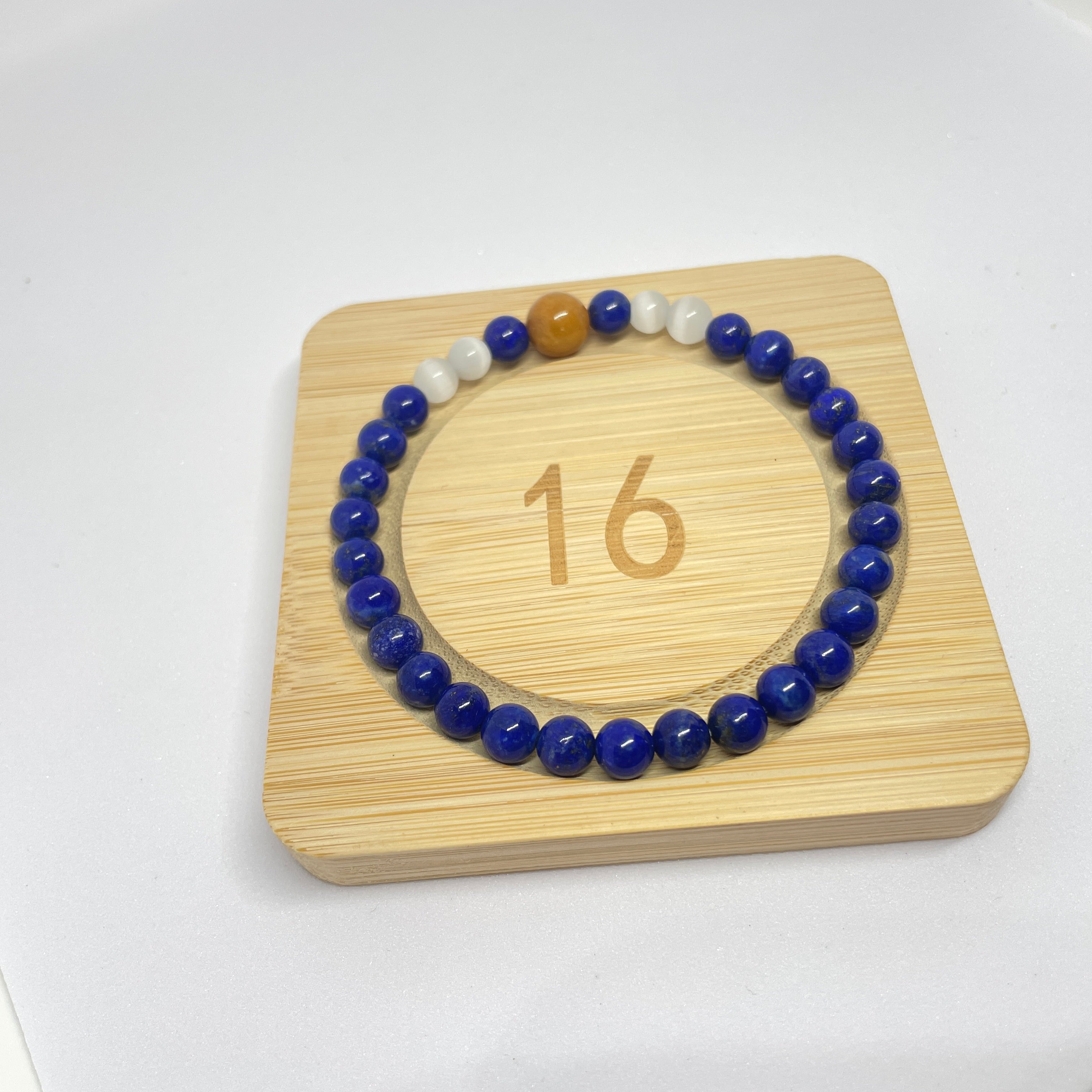 Azure Serenity:Handmade Crystal healing Bracelet