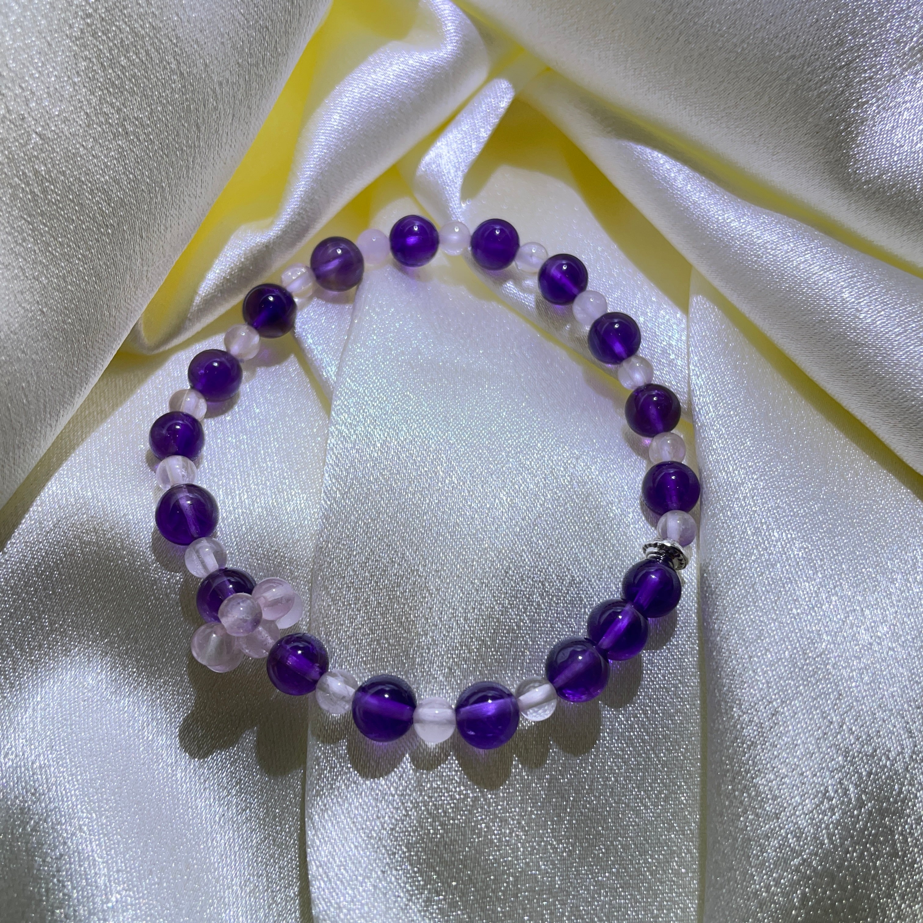 Amethyst Serenity:Handmade Crystal Healing Bracelet