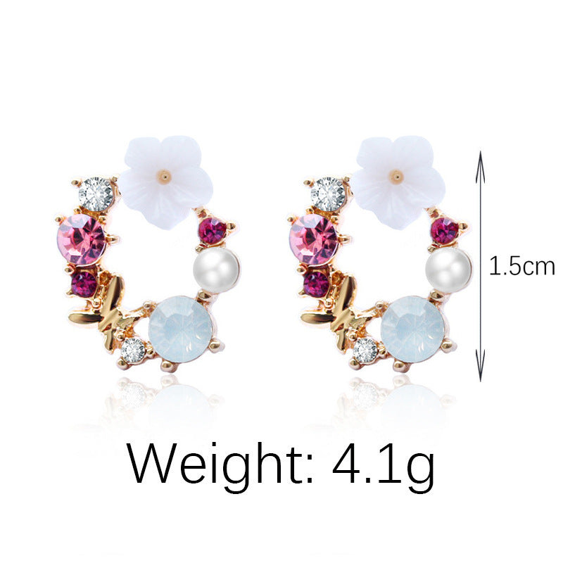 14k gold plating Sweet Flower Earrings for Women