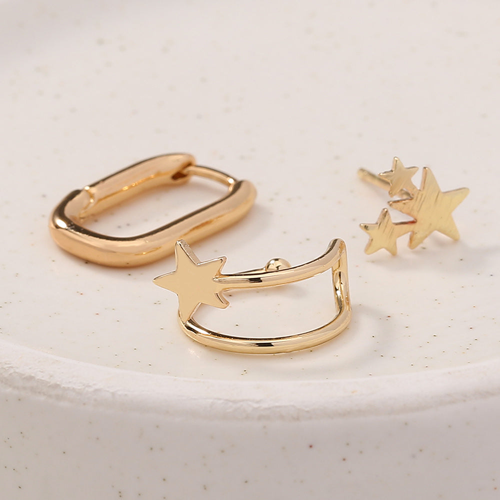 14k Gold-plated Korea Star Temperament Earrings Ear Clips