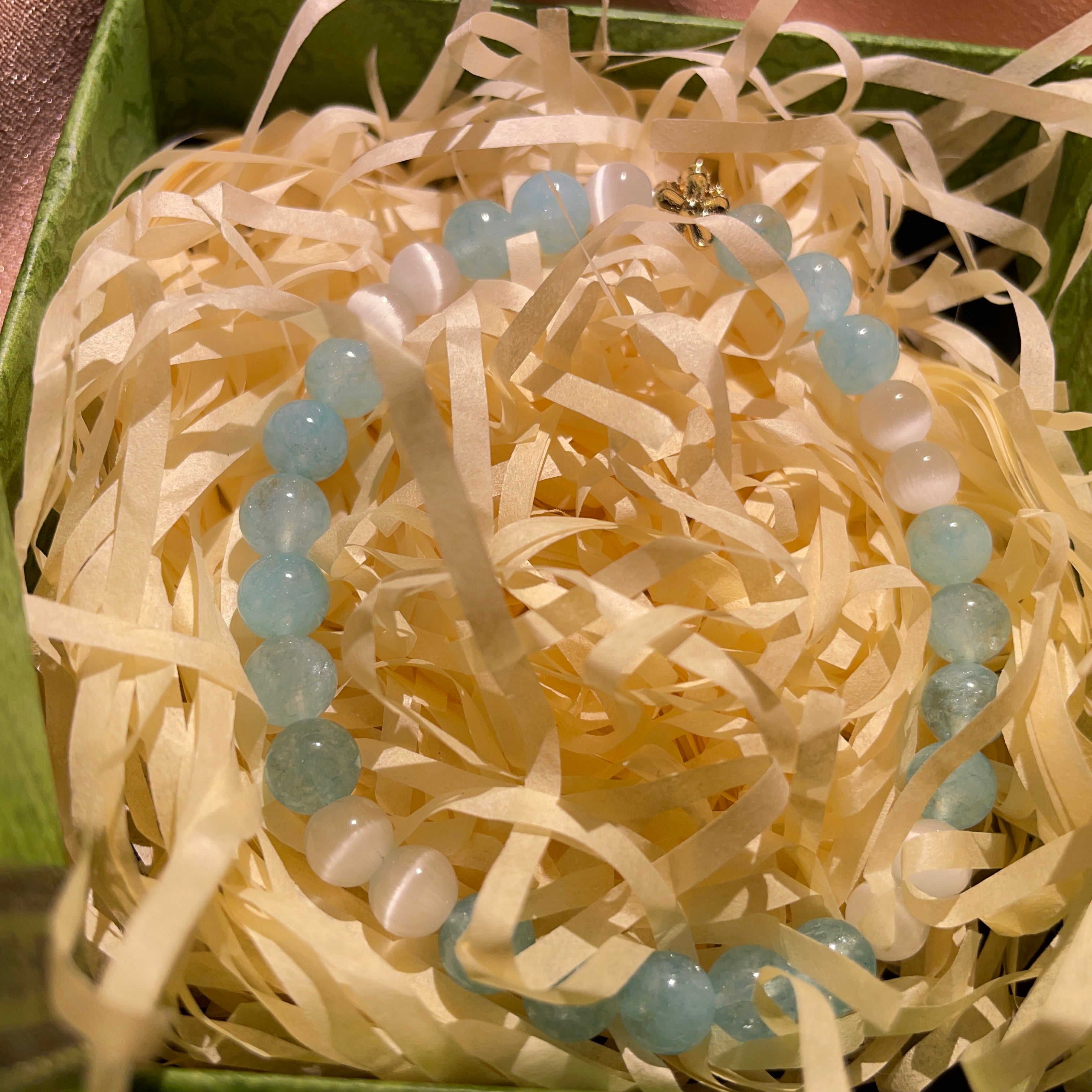 Ocean Breeze:Handmade Crystal Healing Bracelet