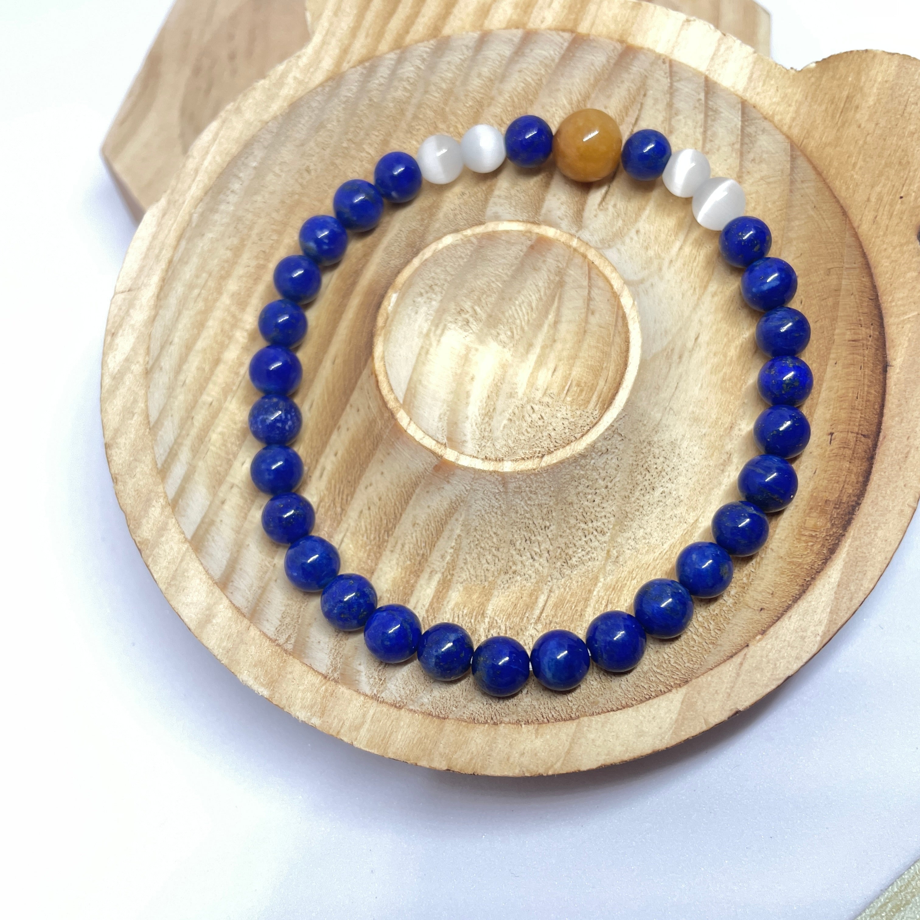 Azure Serenity:Handmade Crystal healing Bracelet