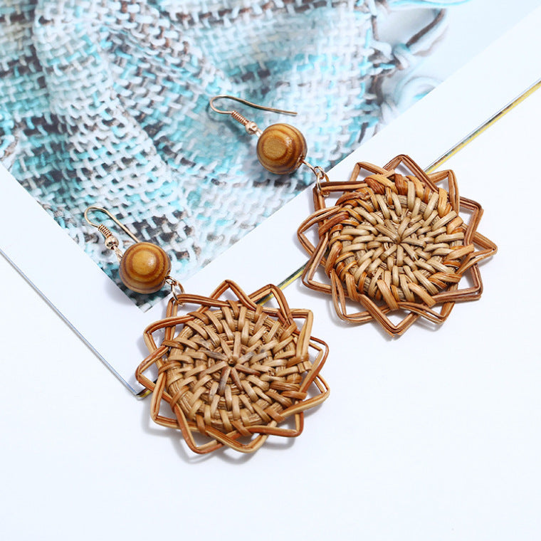 Rattan Handmade Bamboo Earrings-ECO JEWELRY