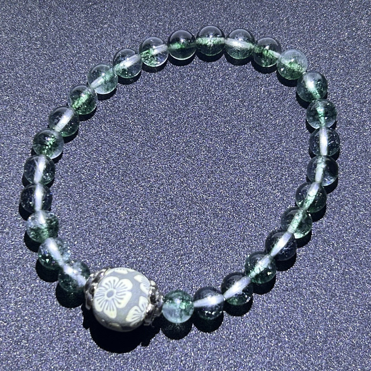 Emerald Serenity:Handmade Crystal Healing Bracelet