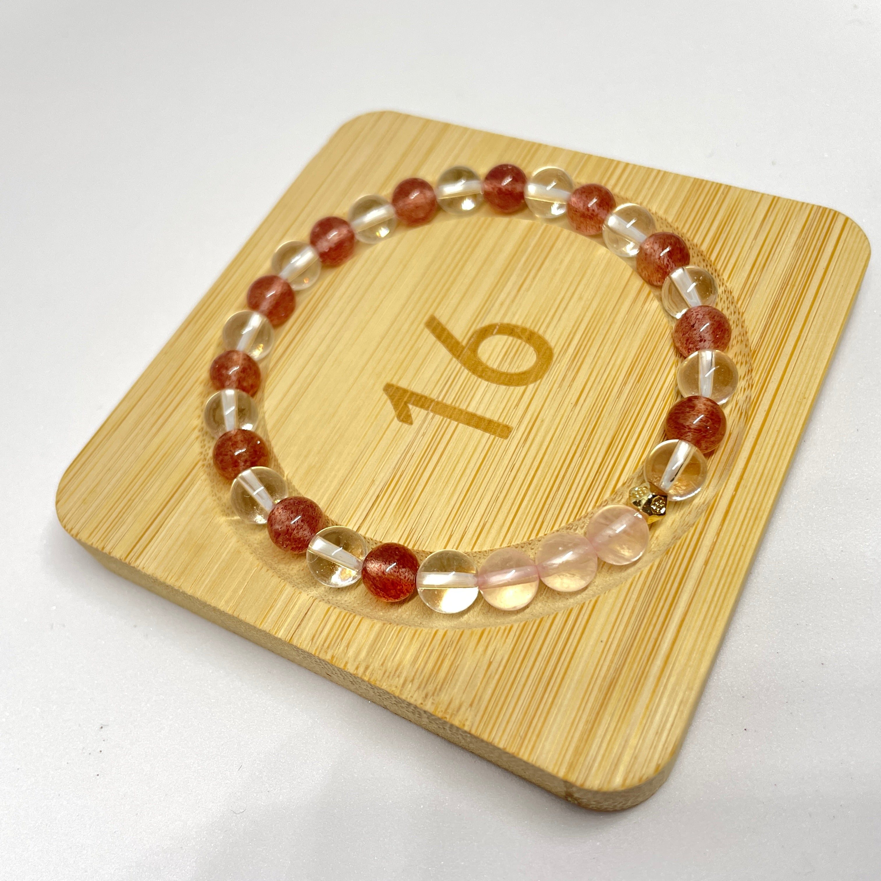 Strawberry Love:Handmade Crystal Healing Bracelet