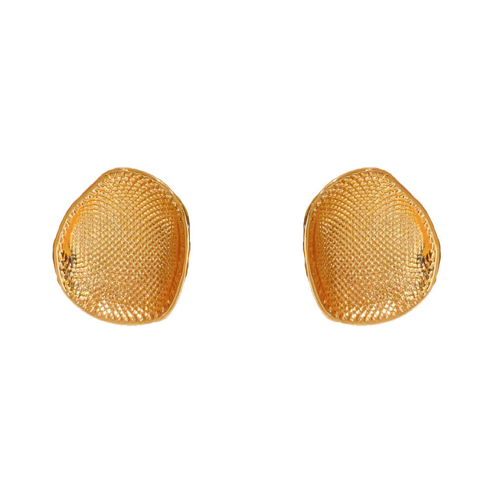 Eaioncol Irregular Circle Hoop Earrings Gold Silver