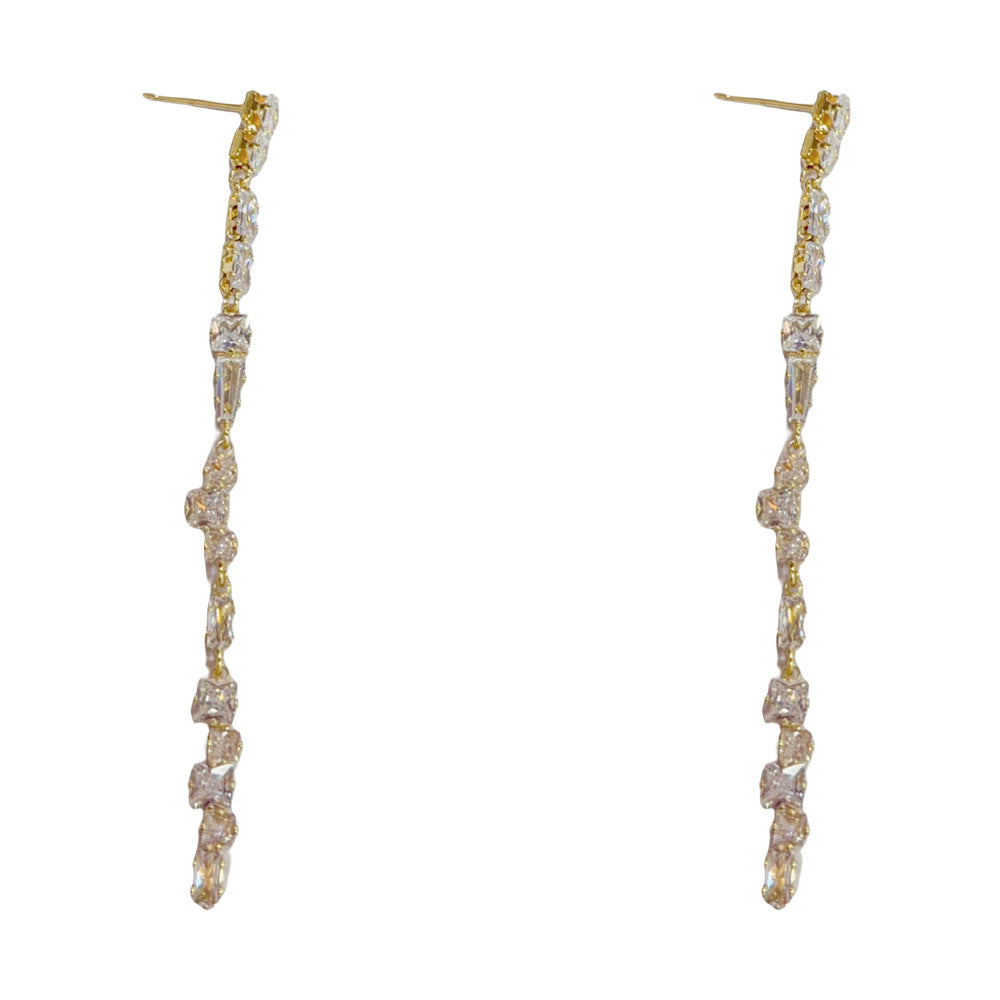 Eaioncol Long&nbsp;Tassel Drop Earrings Gold Silver