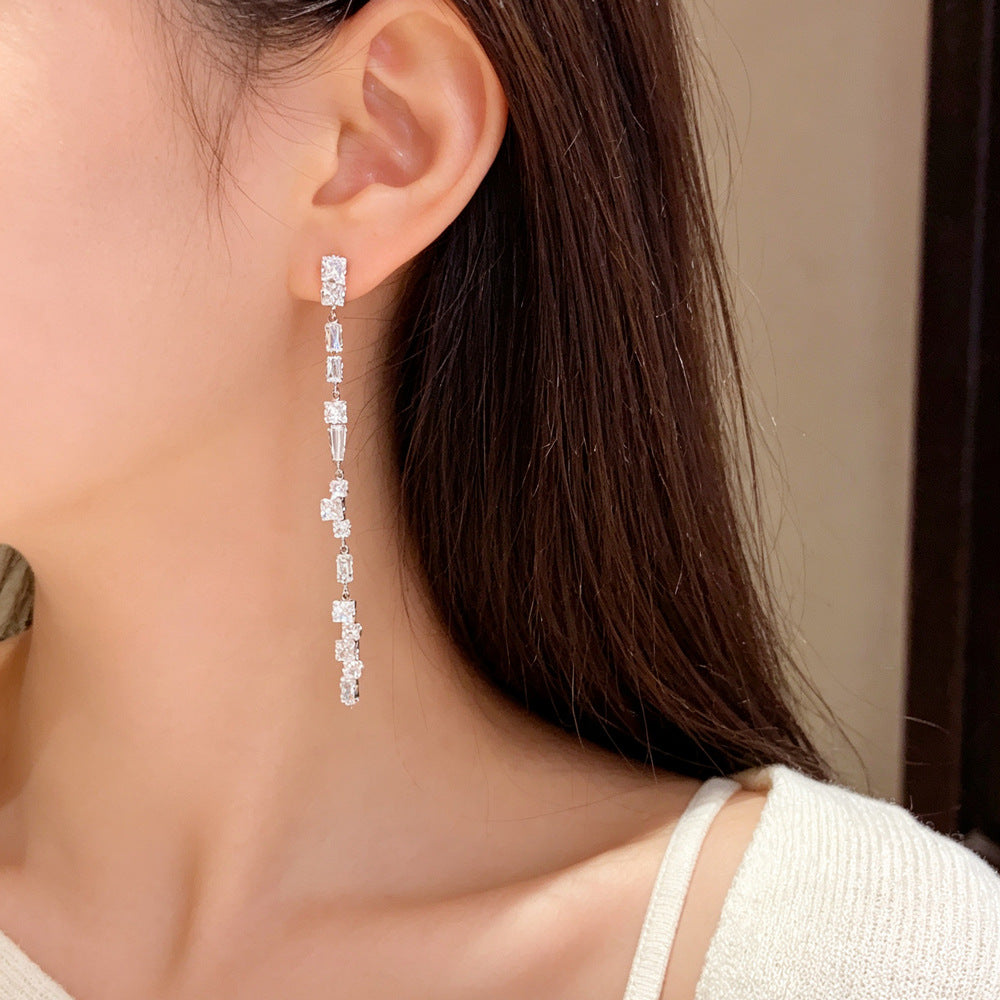 Eaioncol Long&nbsp;Tassel Drop Earrings Gold Silver 2
