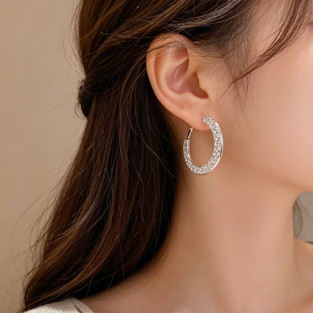 Eaioncol Textured Round Hoop Earrings Gold Silver 2