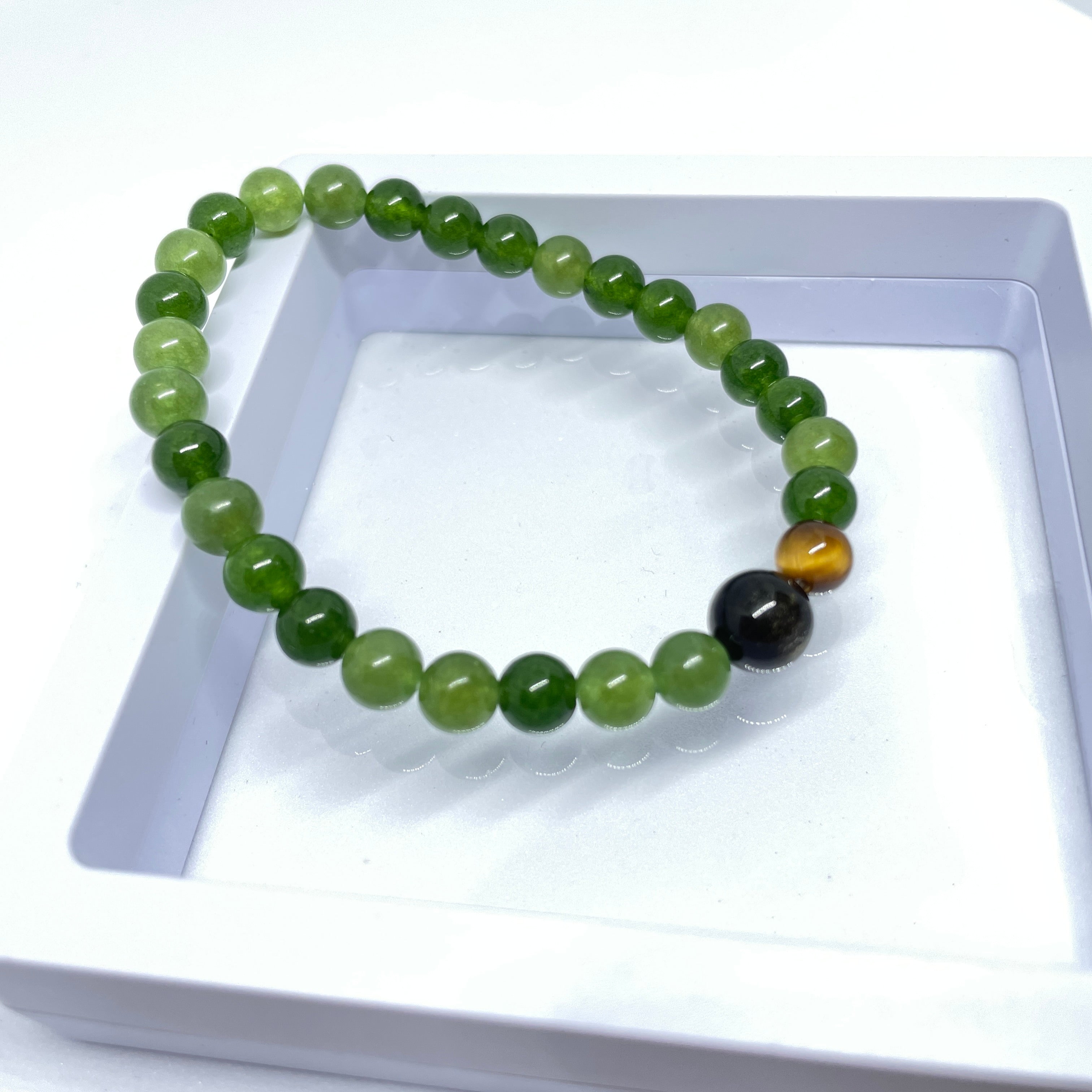 Green Serenity:Handmade Crystal Healing Bracelet