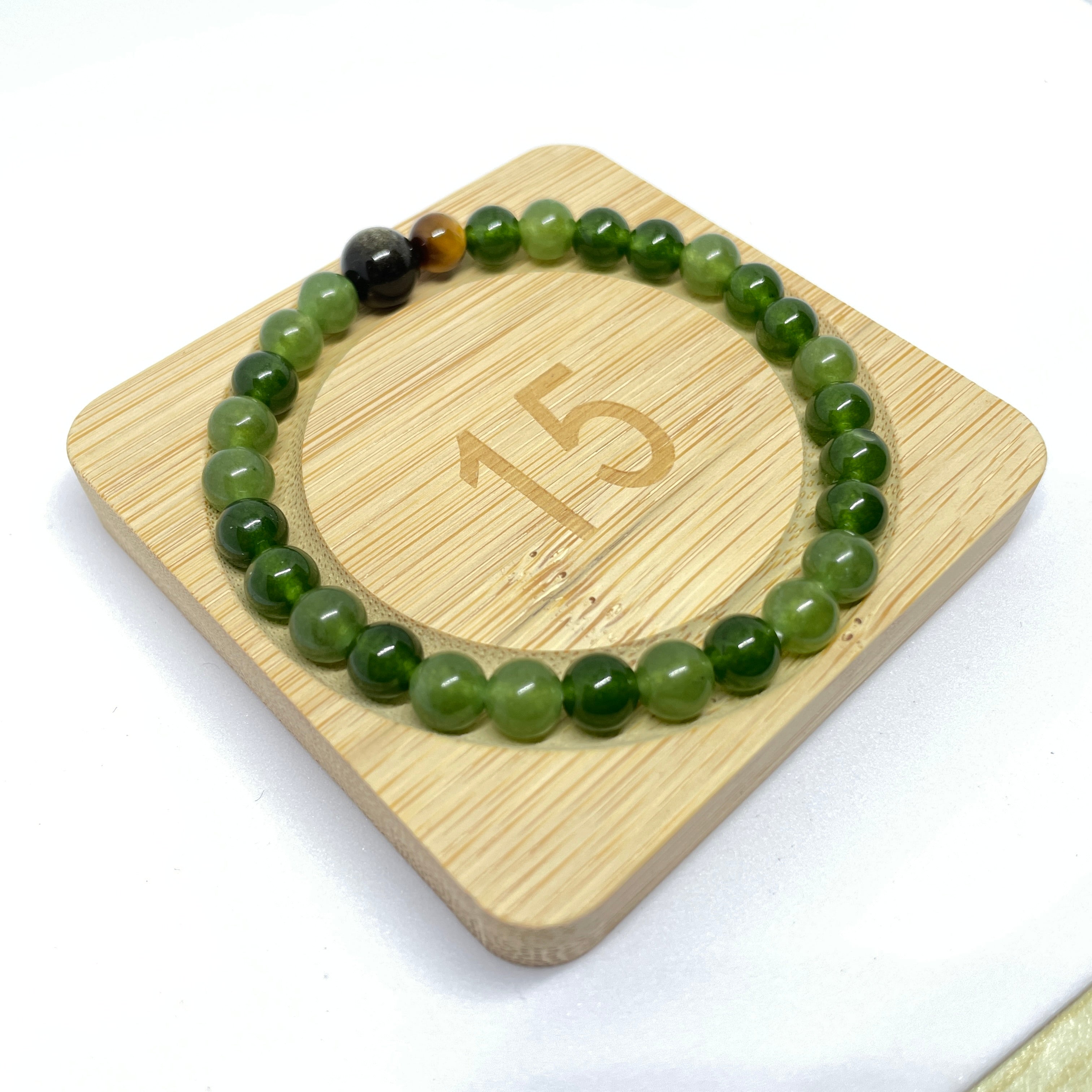 Green Serenity:Handmade Crystal Healing Bracelet