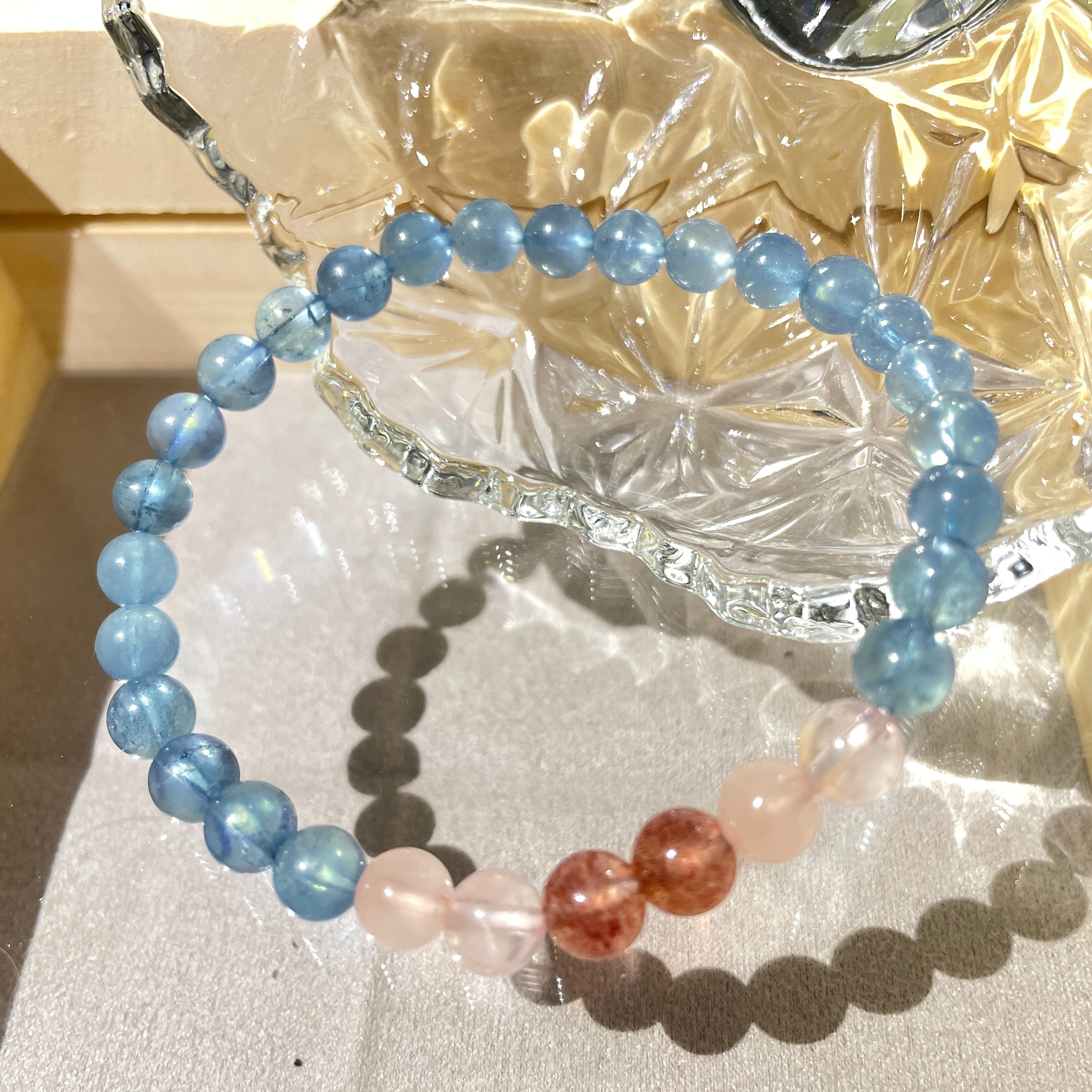 Sweet Pink Bliss:Handmade Crystal Healing Bracelet