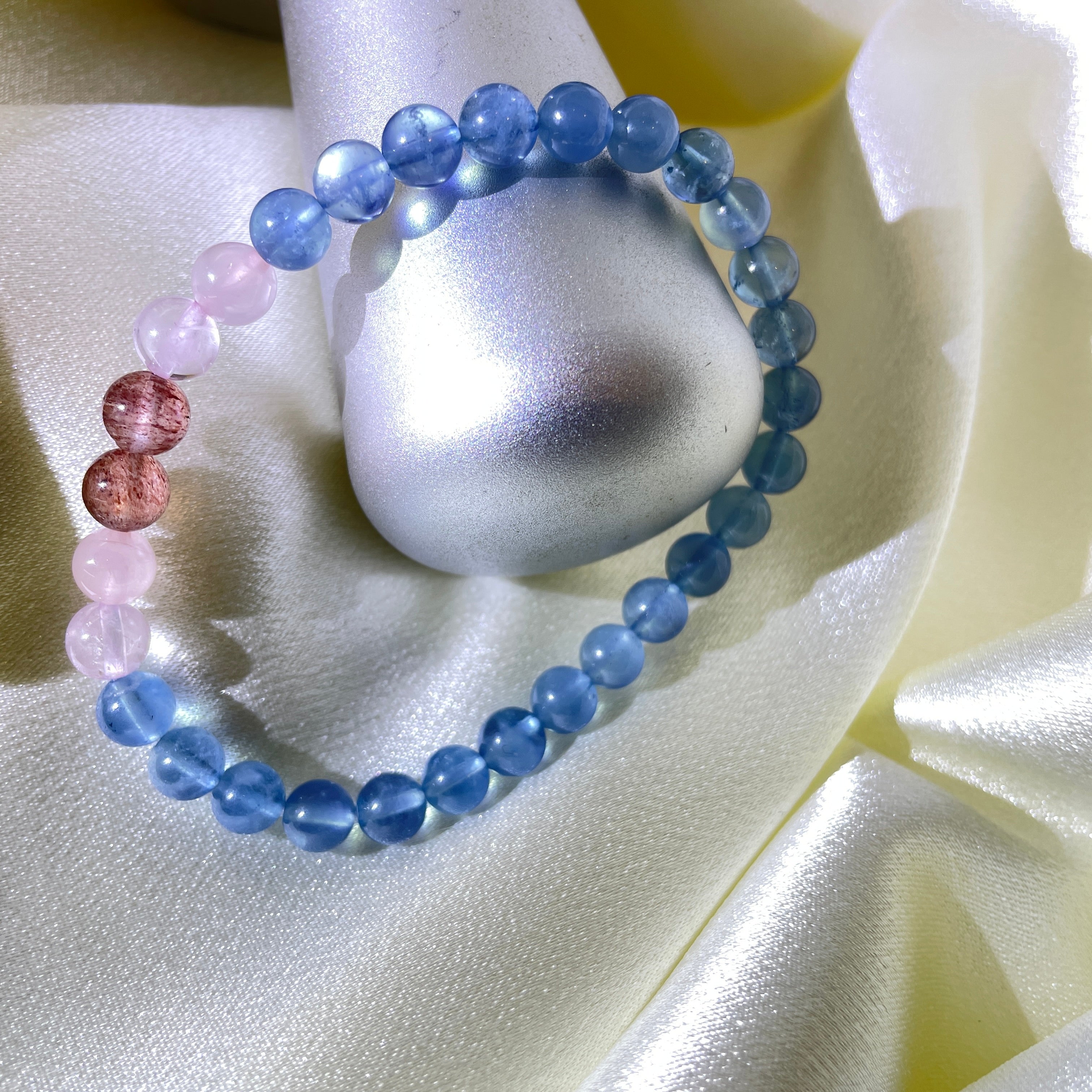 Sweet Pink Bliss:Handmade Crystal Healing Bracelet