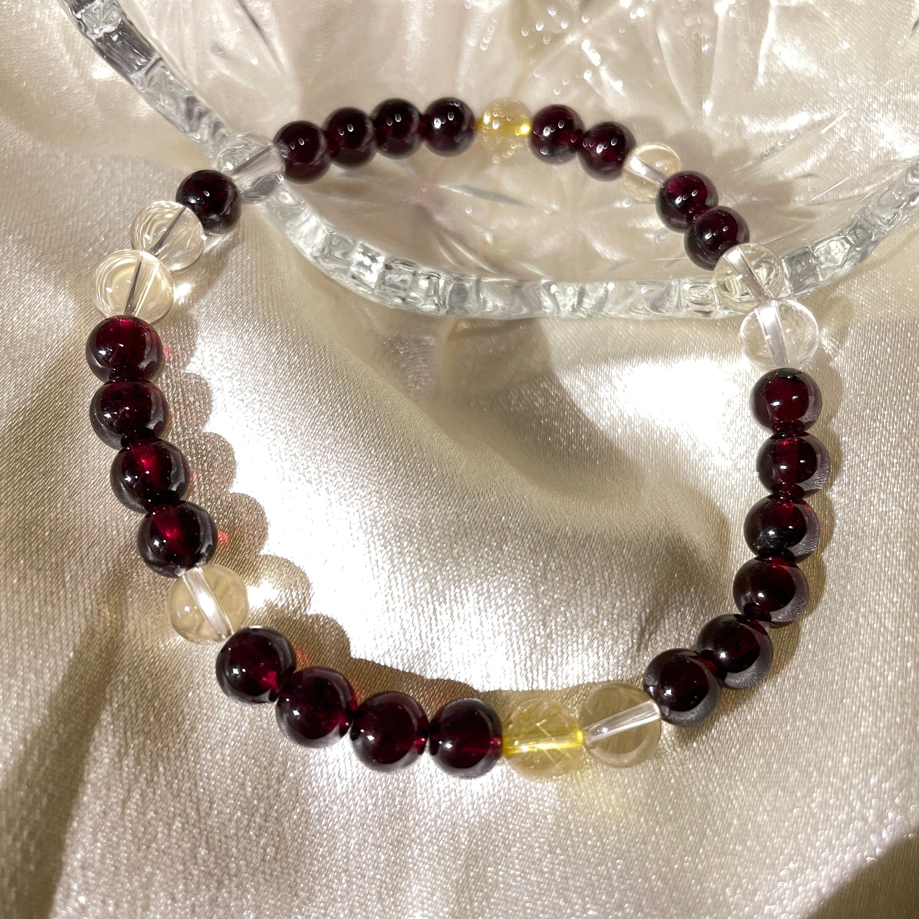 Rosy Serenity:Handmde Crystal Healing Bracelet