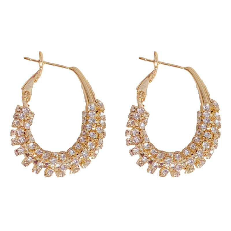 Eaioncol CZ Circle Hoop Earrings Gold Silver