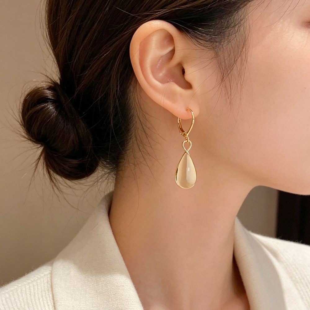 Eaioncol Teardrop Tassel Drop Earrings Gold Silver