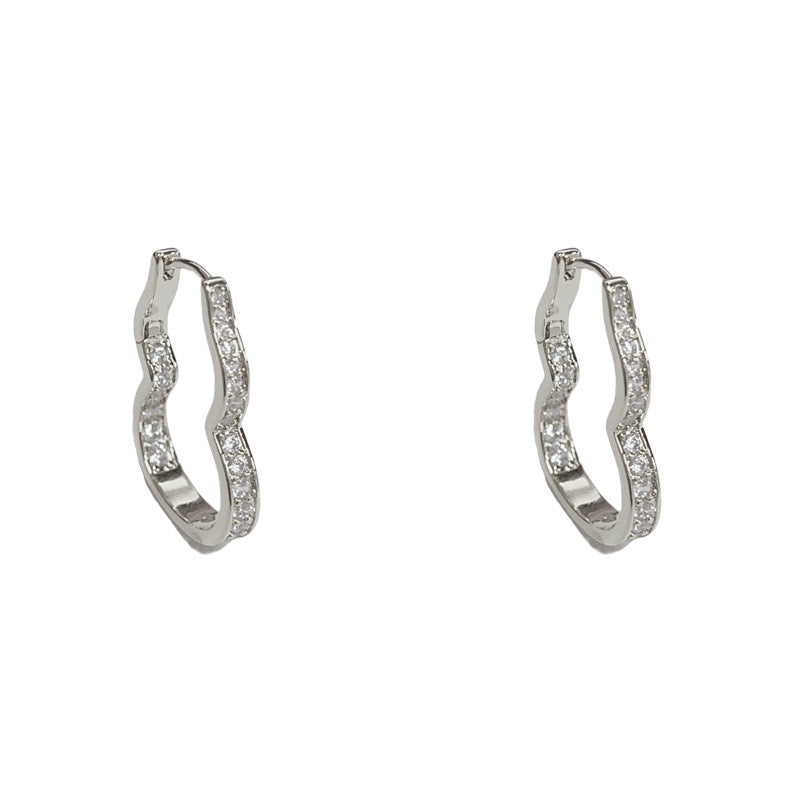 Luxury Zircon Hollow Gourd Ear Cuff Earrings – Elegant Design