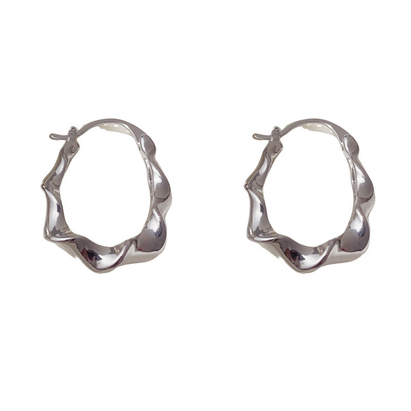 Luxury Irregular Geometric Metal Ear Cuff Earrings – Elegant Design