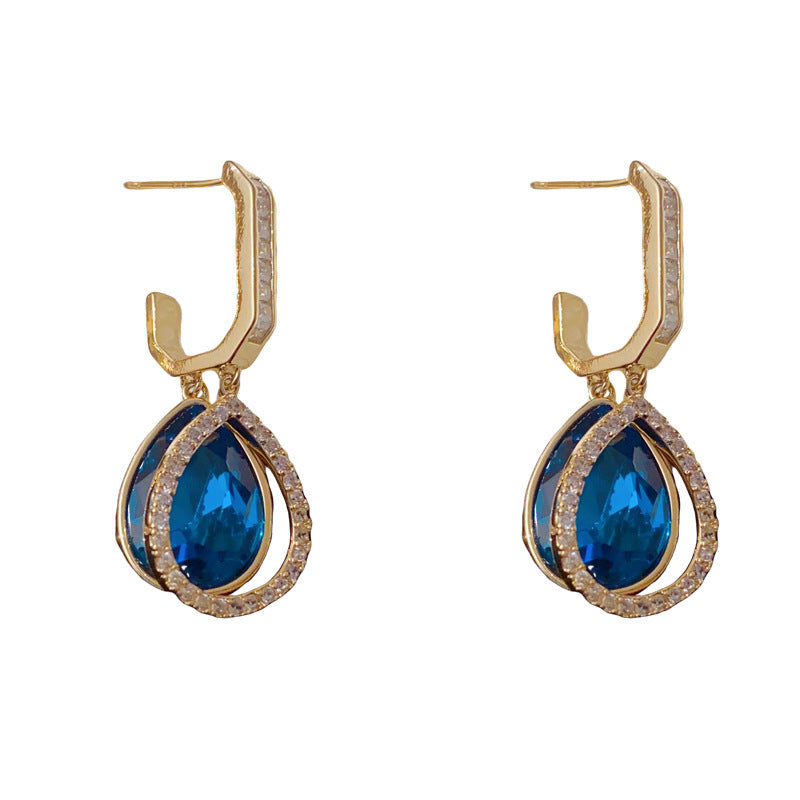 Luxury Zircon Teardrop Drop Earrings – Elegant Design