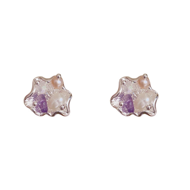 Handcrafted Irregular Freshwater Pearl Stud Earrings – Elegant Design