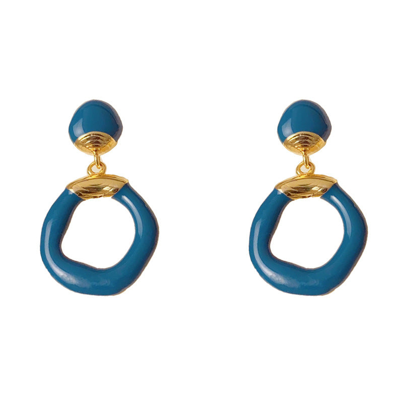 Luxury Irregular Open Circle Drop Earrings – Elegant Design
